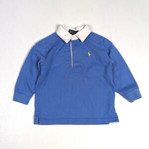 Vtg Polo Ralph Lauren Shirt Boys Sz 24m Blue Preppy Classic